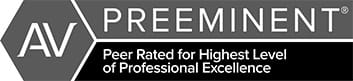 AV Preeminent, Peer Rated for Highest Level of Professional Excellence